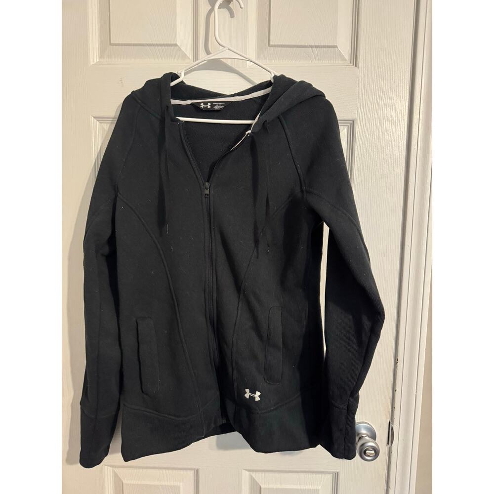 Under Armour Zip Up Black Jacket X Storm Fleece Jacket Large Mens